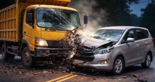 Truk dan Innova Adu Banteng di Genteng, Tidak Ada Korban Jiwa