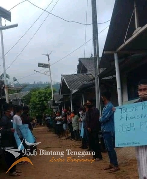 Warga Wonosari Gelar Aksi Demonstrasi. (Foto. Aji Zulkarnain)