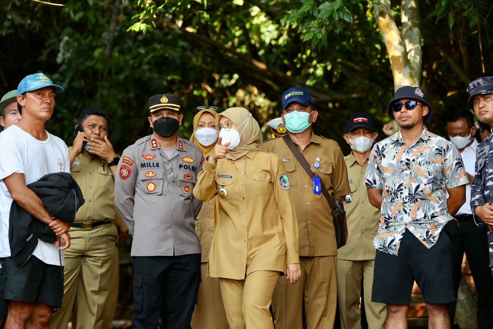 Forum Pimpinan Daerah (Forpimda) Banyuwangi tinjau memastikan kesiapan World Surf League (WSL) Championship Tour di Pantai Plengkung Banyuwangi. (Foto. Fareh HariyantoRBT)