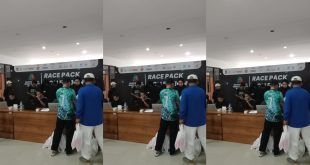 Peserta mengambil Race Pack di RSUD Genteng untuk event Banyuwangi Night Run. (Foto. Galang Sanubari)