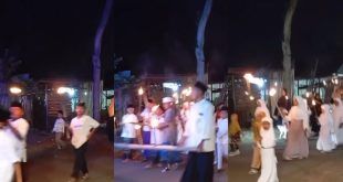 Kegiatan Pawai Obor dengan tradisi Endog-endogan guna peringatan Maulid Nabi. (Foto. Aini Afifah)