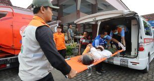 Simulasi Evakuasi Bencana Gempa Megathrust di Desa Buluagung, Kecamatan Silirangung. (Foto. Istimewa)