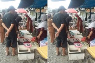 Menjelang malam pergantian tahun, wilayah Kembiritan, Genteng ramai oleh warga yang berburu ikan laut untuk persiapan acara bakaran ikan. (Foto. Sodikin)