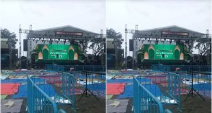 Persiapan kegiatan Doa Bersama dan Refleksi Akhir Tahun 2024 Bersama Habib Syech di RTH Maron, Genteng. (Foto. Anton Firmansyah)