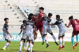 Laga Persewangi Banyuwangi melawan Persebo Muda Bondowoso di Laga Terakhir Grup A Liga 4 PSSI Jawa Timur. (Foto. Istimewa)