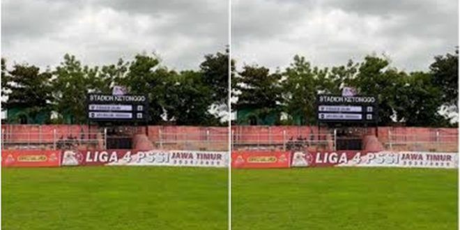 Asosiasi Provinsi (Asprov) PSSI Jawa Timur memilih Stadion Ketonggo di Ngawi sebagai lokasi pertandingan semifinal Liga 4 Jawa Timur. (Foto. Istimewa)