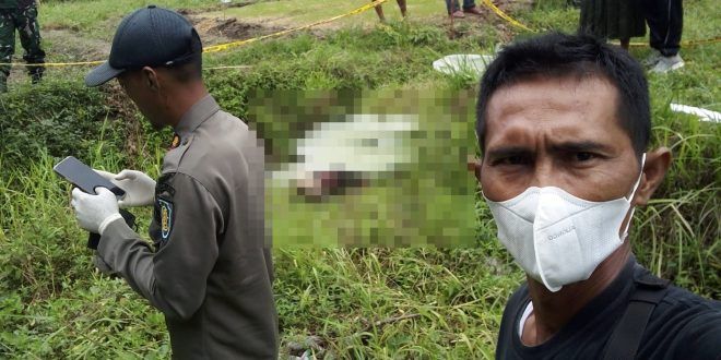 Lansia berusia 80 tahun ditemukan meninggal dunia di tengah sawah Dusun Kresek, Desa Pancakarya, Kecamatan Ajung. (Foto. Istimewa)