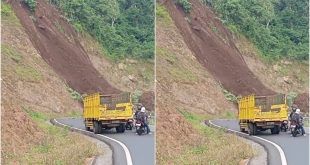 Longsoran batu besar dan tanah di Jalur Piket Nol KM 57 di Kecamatan Candipuro, Kabupaten Lumajang pada Jumat, 28 Februari 2025. (Foto. Istimewa)