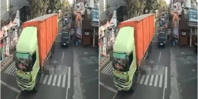 Insiden kecelakaan yang terjadi di Jalan Raya Rogojampi, tepatnya di depan Masjid Rohmat, Dusun Lugonto, Desa Rogojampi, Kecamatan Rogojampi. (Foto. Akun Instagram @777alioc)