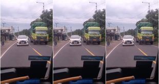 Truk Tonase Besar Alami Kendala di Jalan Raya Mayang, Jember, Lalu Lintas Diberlakukan Sistem Buka-Tutup (Foto. Purnomo Aditya For RBT)