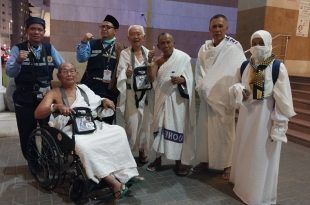Para Calon Jemaah Haji (CJH) asal Banyuwangi yang tergabung dalam kloter 43 telah berada di Kota Mekah untuk bersiap menantikan Armuzna. (Foto. Dimyati For RBT)