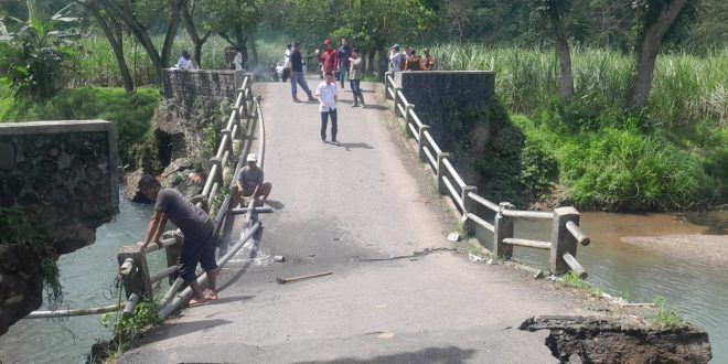 Jembatan Pesanggaran Ambles, Pemkab Banyuwangi Segera Bangun Jembatan Darurat