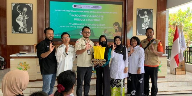 PT Angkasa Pura Indonesia Cabang Banyuwangi Kembali Salurkan Bantuan Penanganan Stunting Melalui Puskesmas Badean dan Puskesmas Gitik