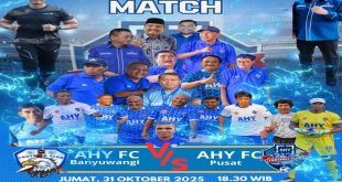 Gratis! AHY FC Banyuwangi Bakal Tantang Legenda Timnas & Menteri AHY di Lapangan Sendiri.